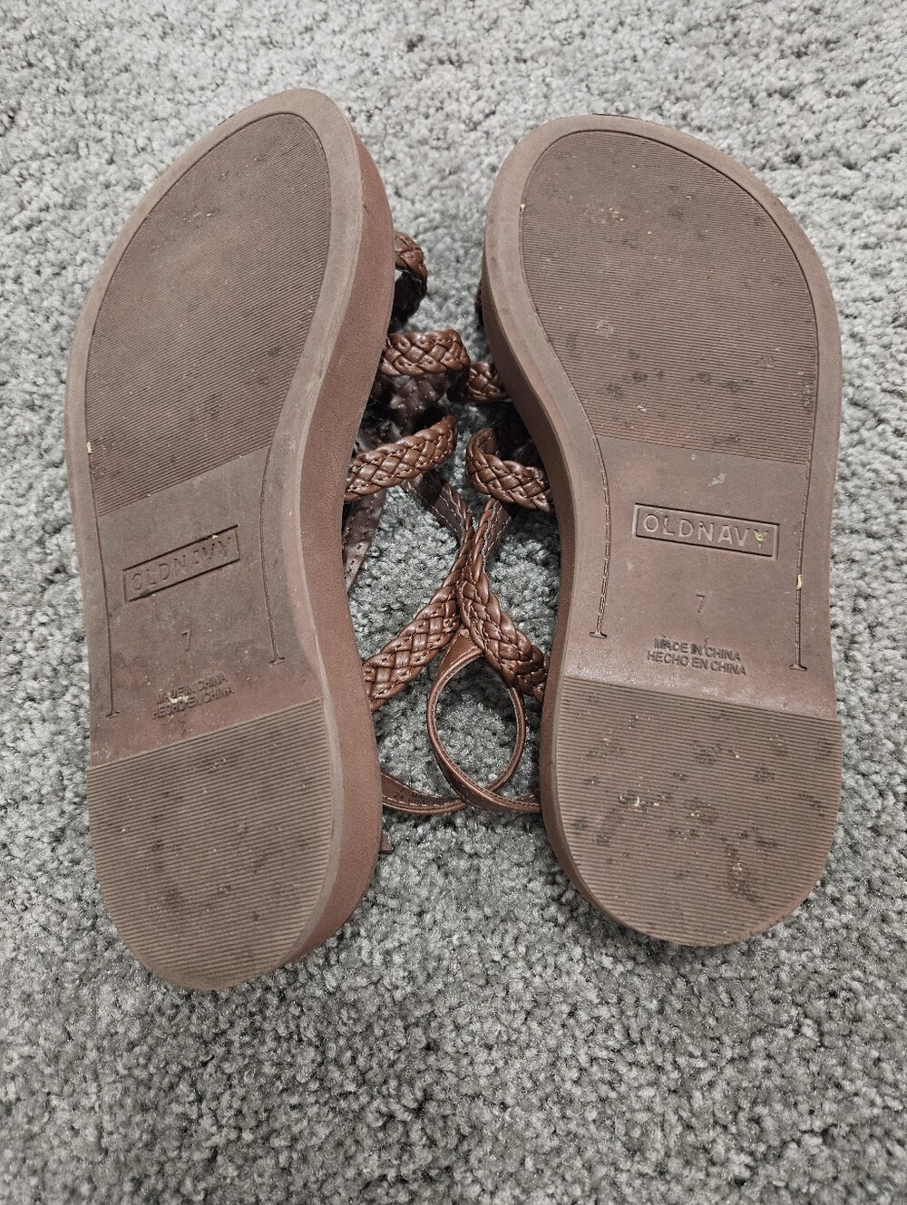 Braided Brown Sandals, 7 - Picture 4 of 4